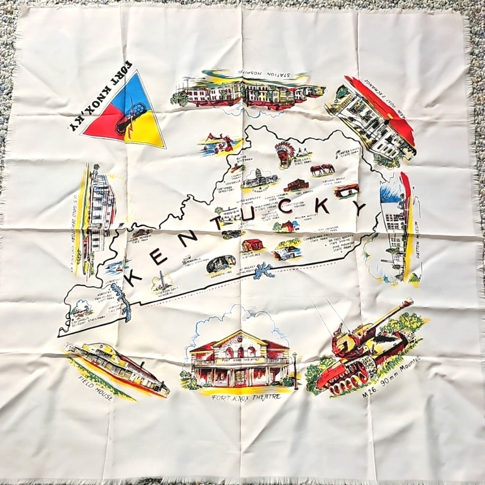 Vintage Fort Knox Kentucky Scarf